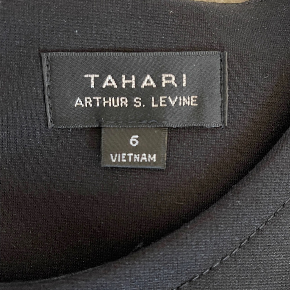 Tahari by Arthur S. Levine Black Sheath Dress | Size 6 | Classic Career EUC - Picture 5 of 6